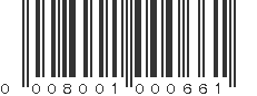 UPC 008001000661