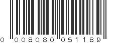 UPC 008080051189