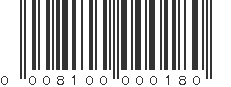 UPC 008100000180