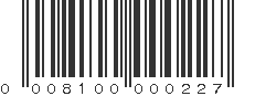 UPC 008100000227