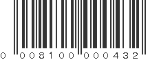 UPC 008100000432