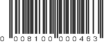 UPC 008100000463