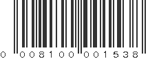 UPC 008100001538