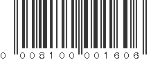 UPC 008100001606