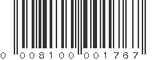 UPC 008100001767