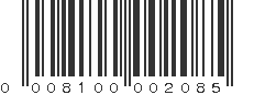 UPC 008100002085