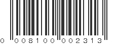 UPC 008100002313