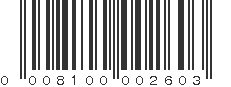 UPC 008100002603