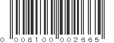 UPC 008100002665