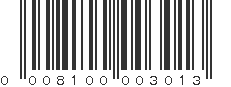 UPC 008100003013