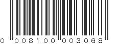 UPC 008100003068