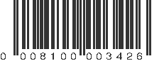 UPC 008100003426