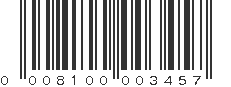 UPC 008100003457