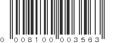 UPC 008100003563