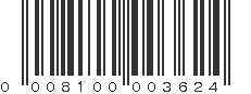 UPC 008100003624