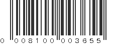 UPC 008100003655