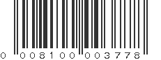 UPC 008100003778