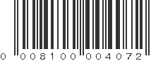 UPC 008100004072