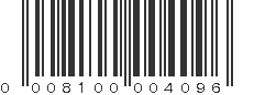 UPC 008100004096