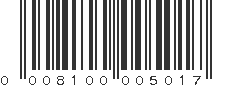 UPC 008100005017