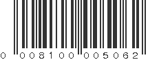 UPC 008100005062