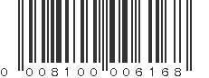 UPC 008100006168