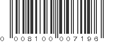 UPC 008100007196