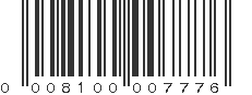 UPC 008100007776