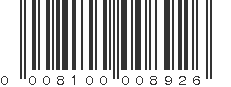 UPC 008100008926