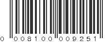 UPC 008100009251