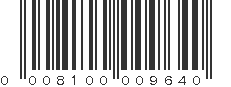 UPC 008100009640