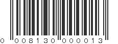 UPC 008130000013