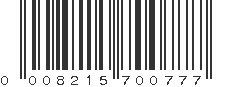 UPC 008215700777