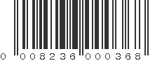 UPC 008236000368