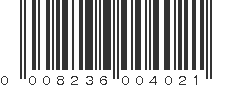 UPC 008236004021