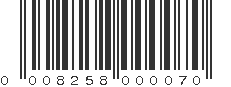 UPC 008258000070