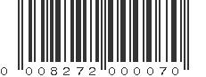 UPC 008272000070