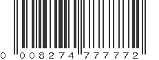 UPC 008274777772