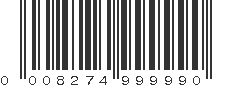 UPC 008274999990