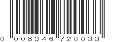 UPC 008346720033