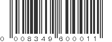 UPC 008349600011