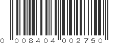 UPC 008404002750