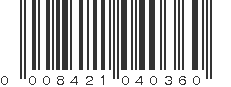 UPC 008421040360