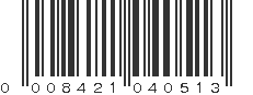 UPC 008421040513