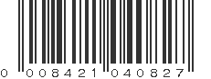 UPC 008421040827