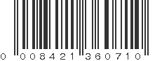 UPC 008421360710