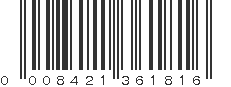 UPC 008421361816