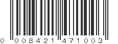 UPC 008421471003