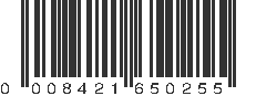 UPC 008421650255