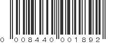 UPC 008440001892